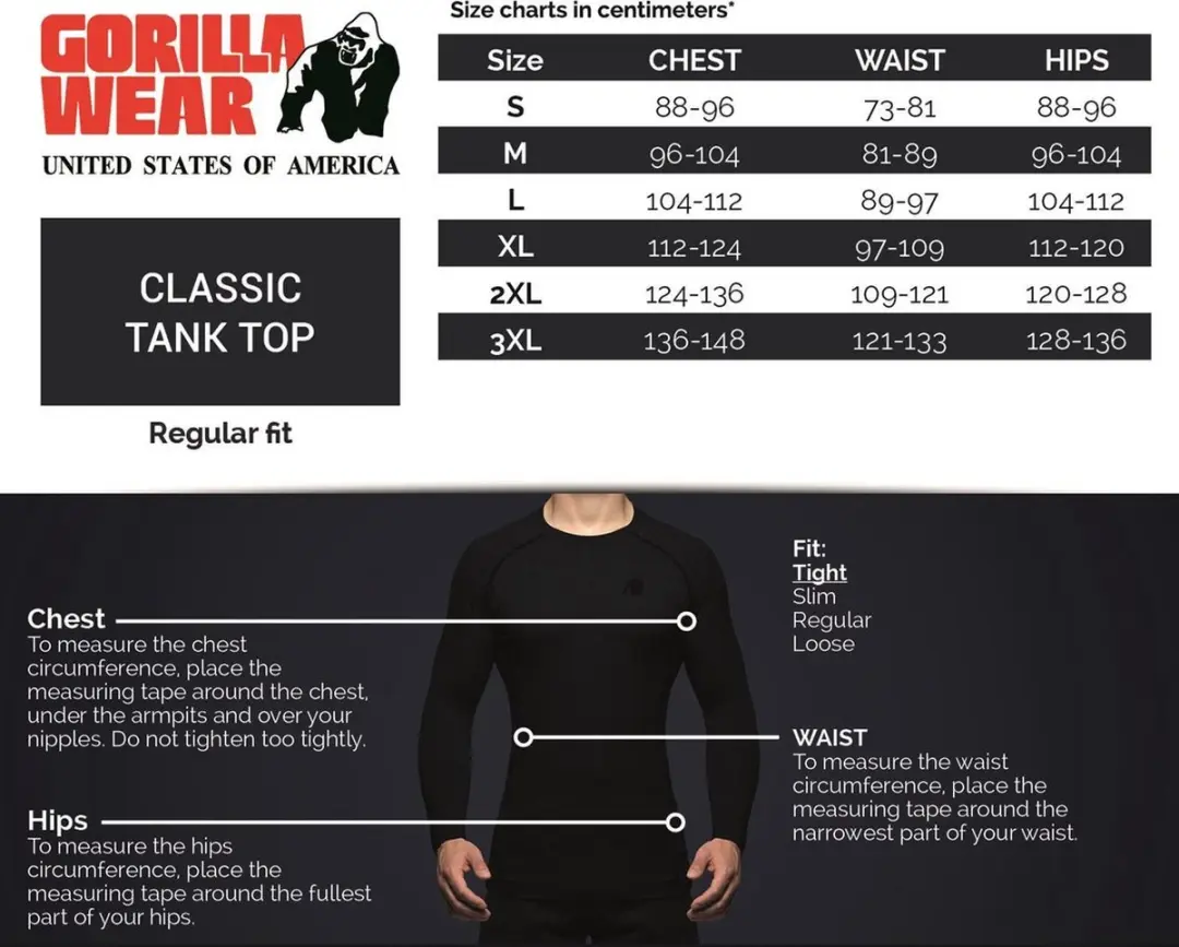 Gorilla Wear Classic Tanktop - Goud - L