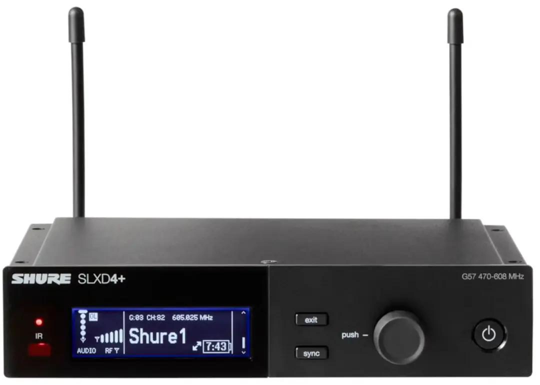 Shure SLXD14D+ S50 Draadloos Bodypack - 823-865 MHz - Zwart