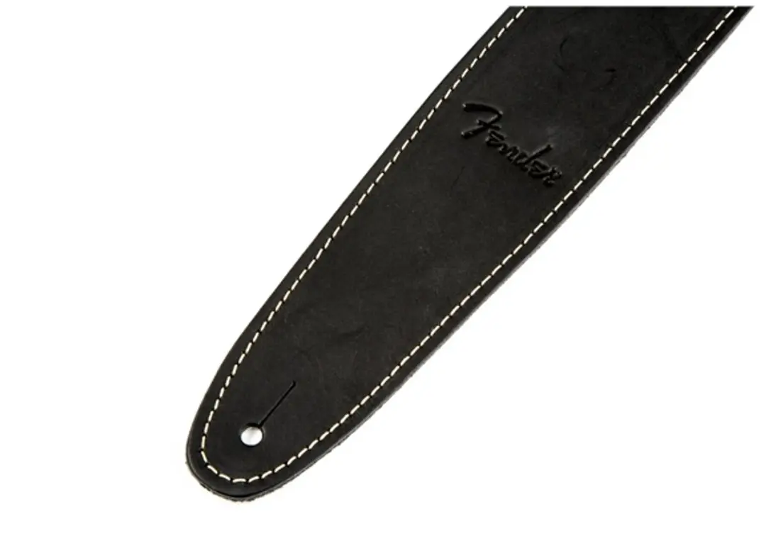 Fender Gitaarband Baseball Glove Leer - Zwart