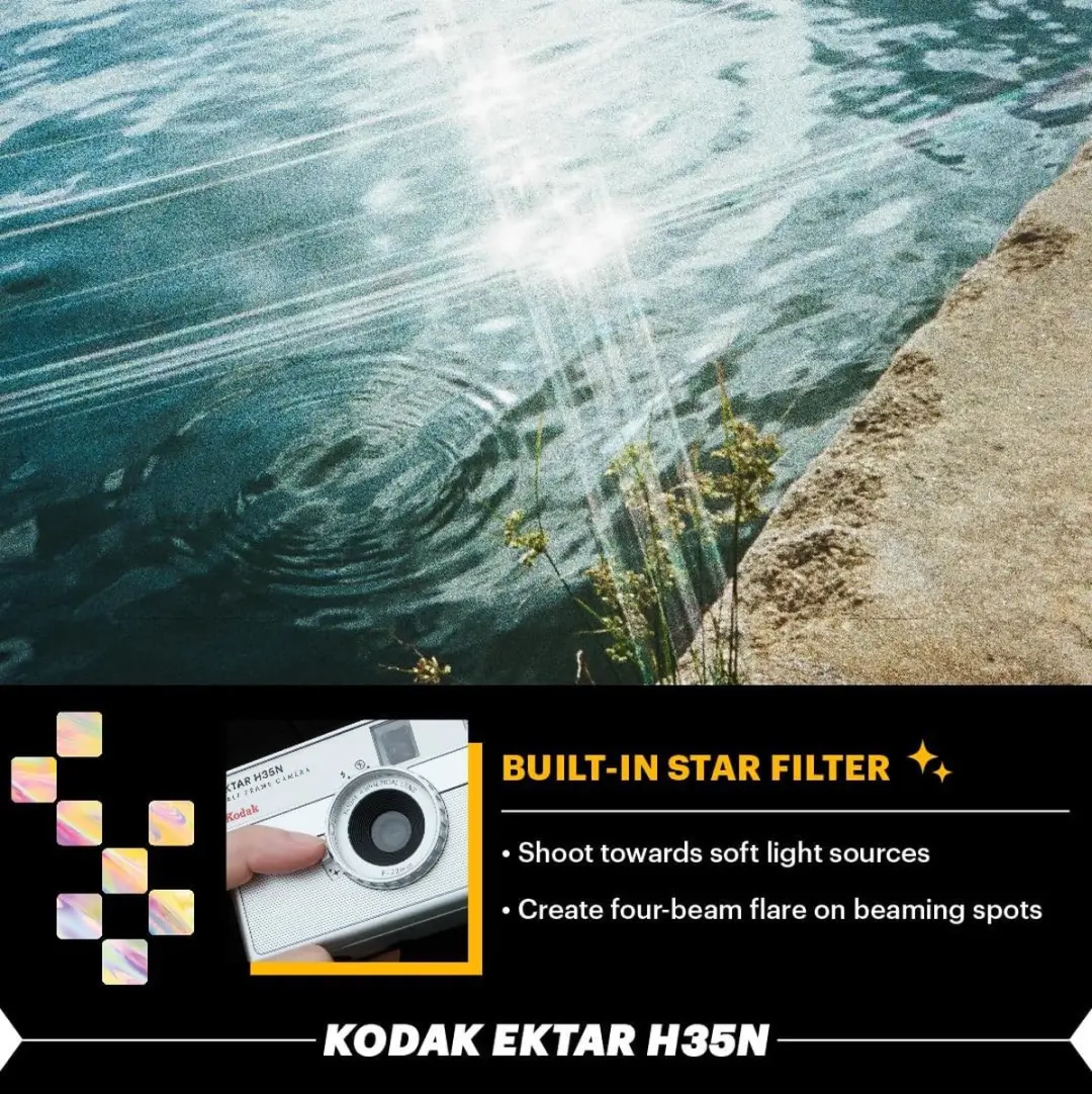 Kodak EKTAR H35N Half Frame Filmcamera - Zwart