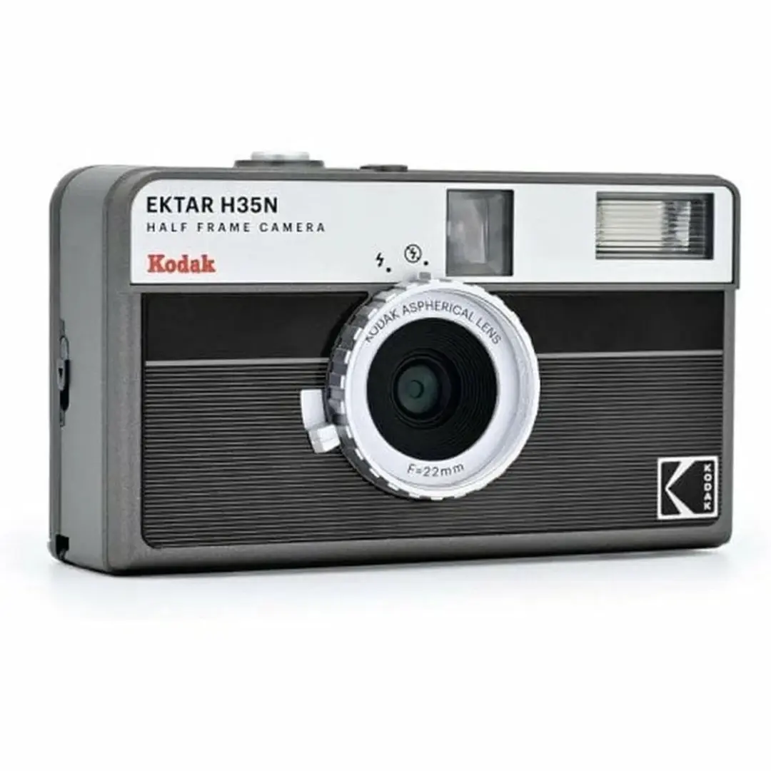 Kodak EKTAR H35N Half Frame Filmcamera - Zwart - afbeelding 6 van 6