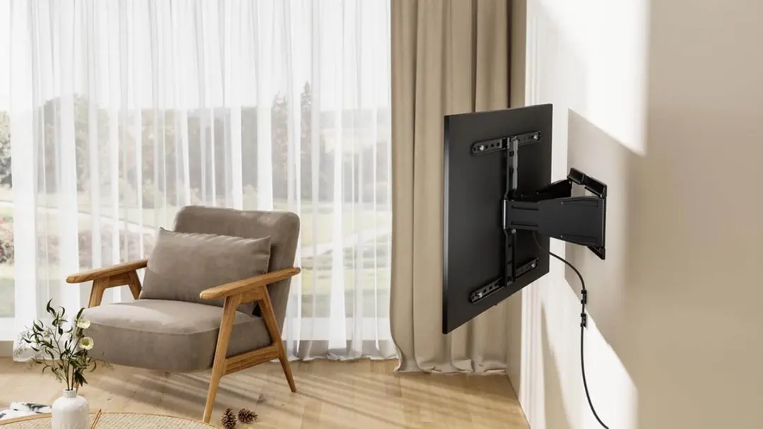 Gembird WM-90ST-02 Full-motion TV Wandsteun - 43-90" - 70kg - Zwart