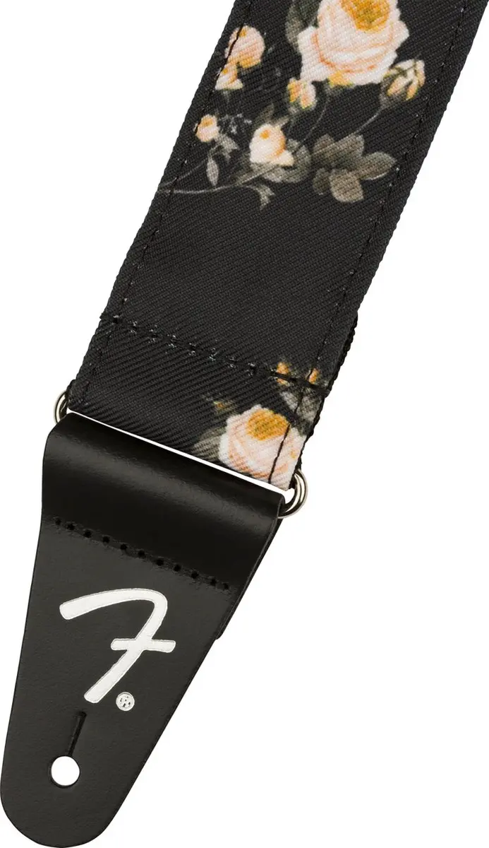 Fender Floral Strap Black Gitaarband - Zwart