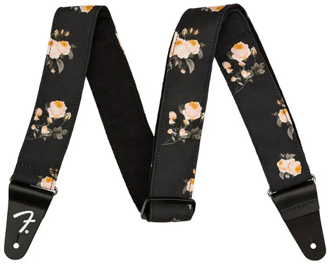 Fender Floral Strap Black Gitaarband
