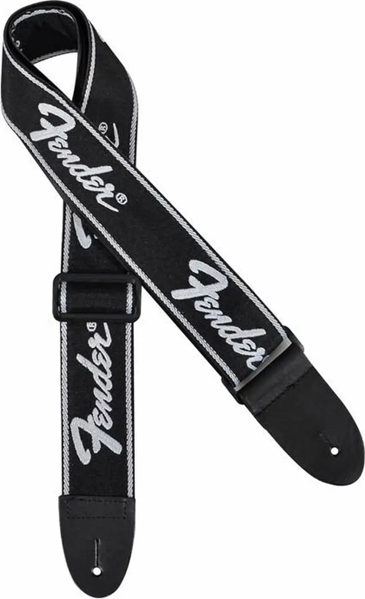 Fender Gitaarriem Running Logo Zwart