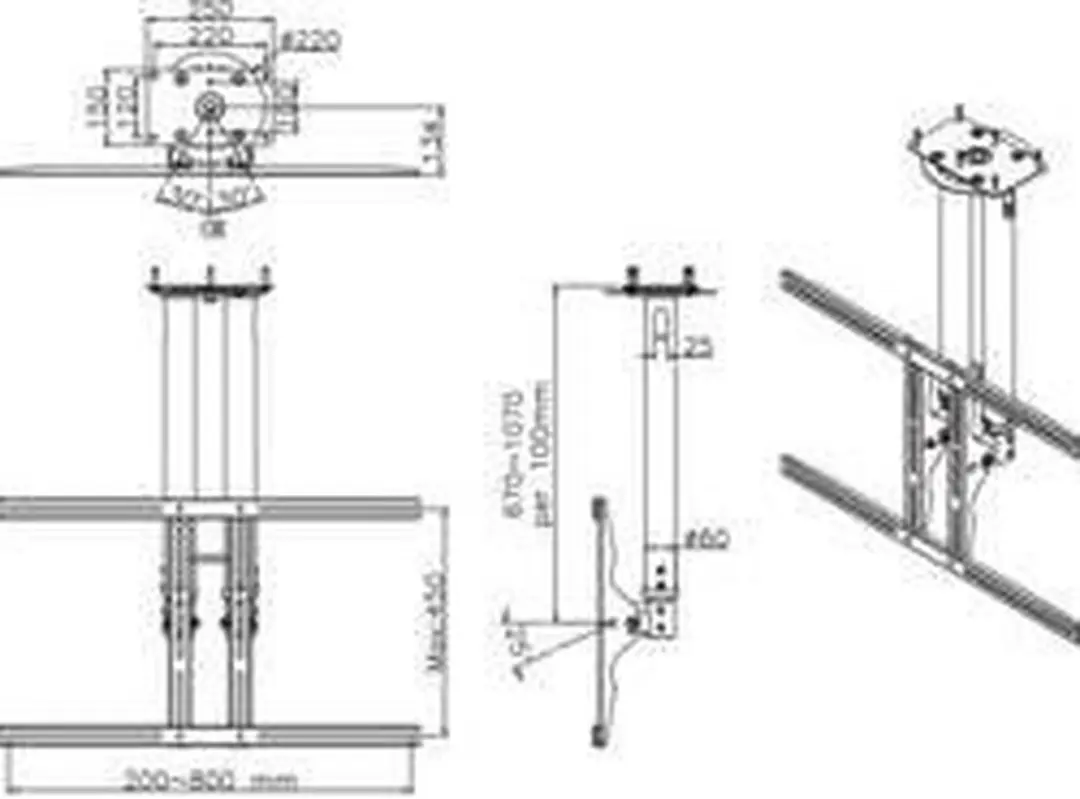 Neomounts PLASMA-C100 Plafondsteun - 75" - Zilver