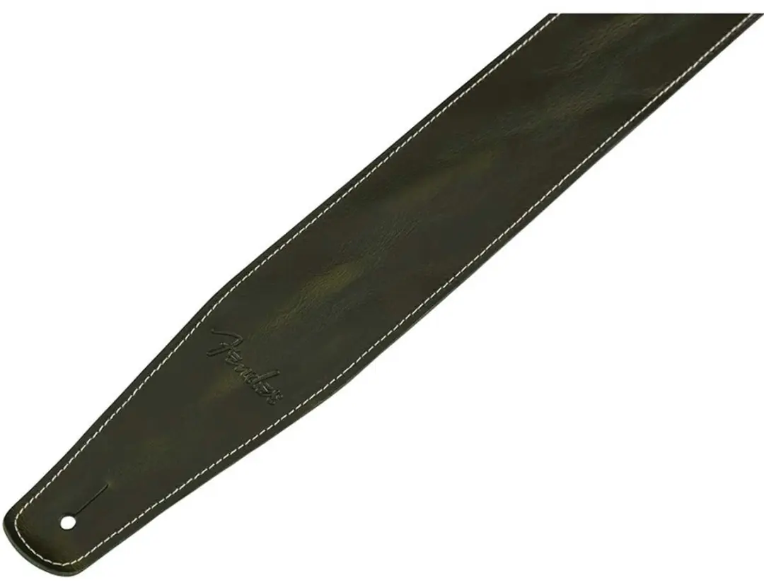 Fender Broken-In Leather Gitaarband - Groen