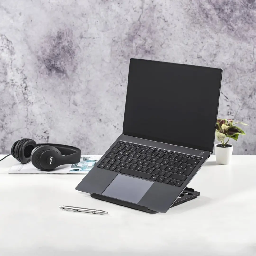 Hama Rotation Laptopstandaard 360° - 8 Stuks - 40cm - Zwart