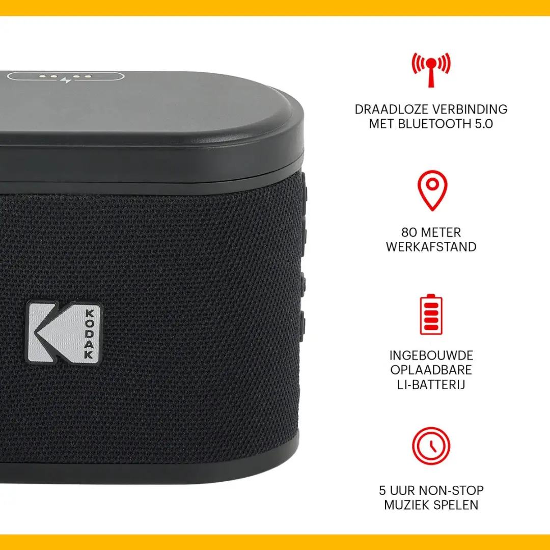 Kodak SoundBrix SBRIX2 Bluetooth Speaker - 5W - 2 Stuks - Zwart