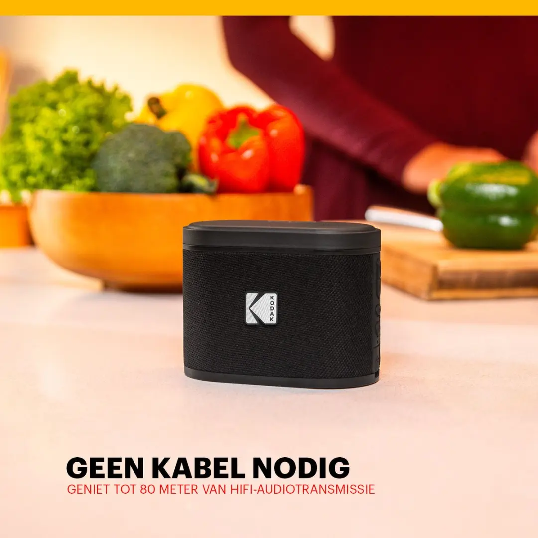 Kodak SoundBrix SBRIX2 Bluetooth Speaker - 5W - 2 Stuks - Zwart - afbeelding 6 van 6