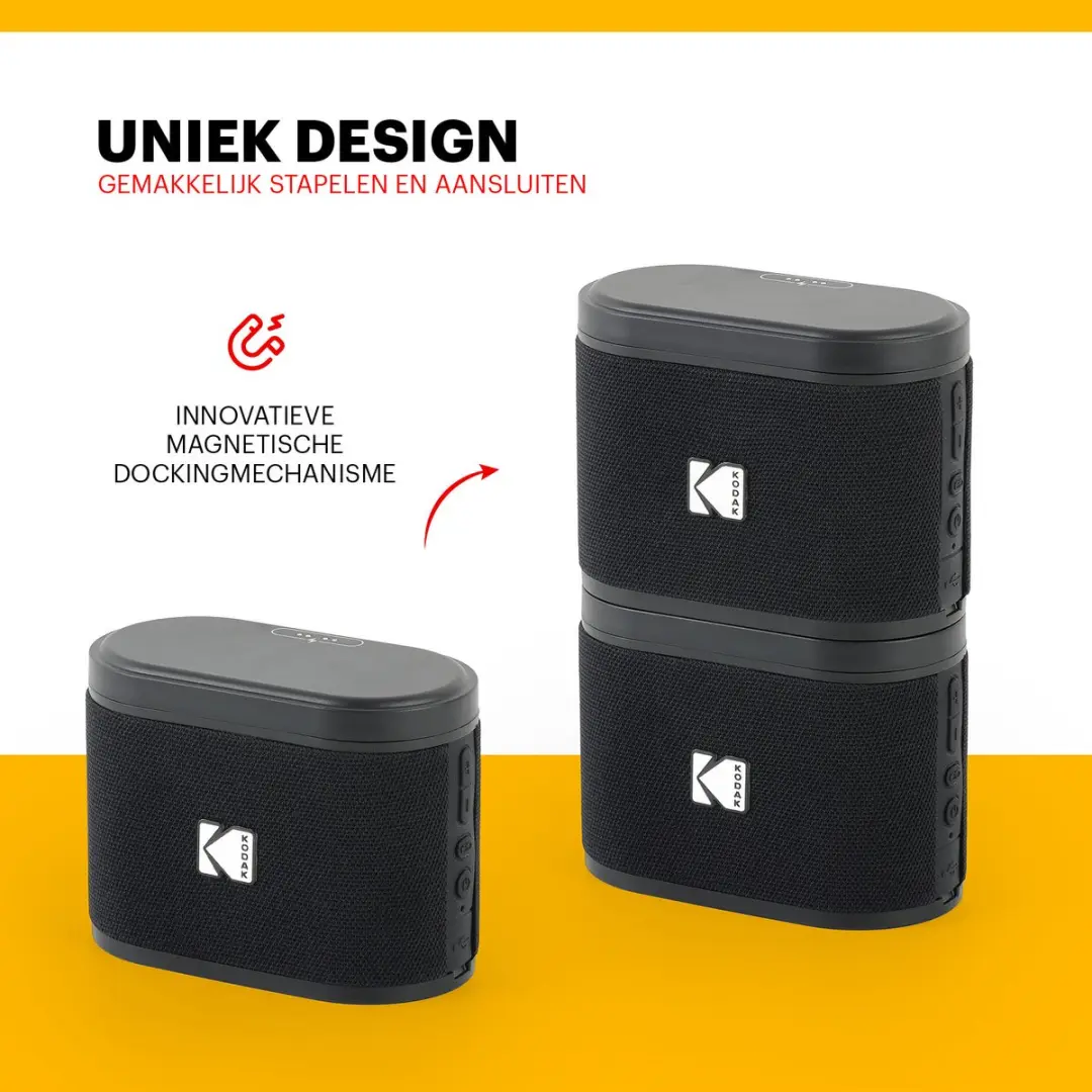 Kodak SoundBrix SBRIX2 Bluetooth Speaker - 5W - 2 Stuks - Zwart