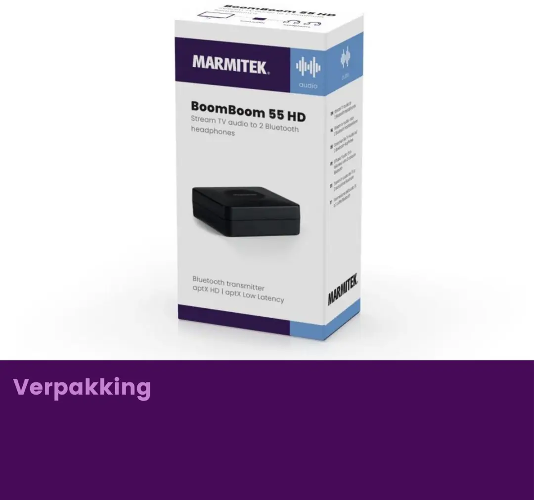 Marmitek BoomBoom 55 HD Bluetooth Transmitter 25008477 - aptX HD - afbeelding 6 van 6