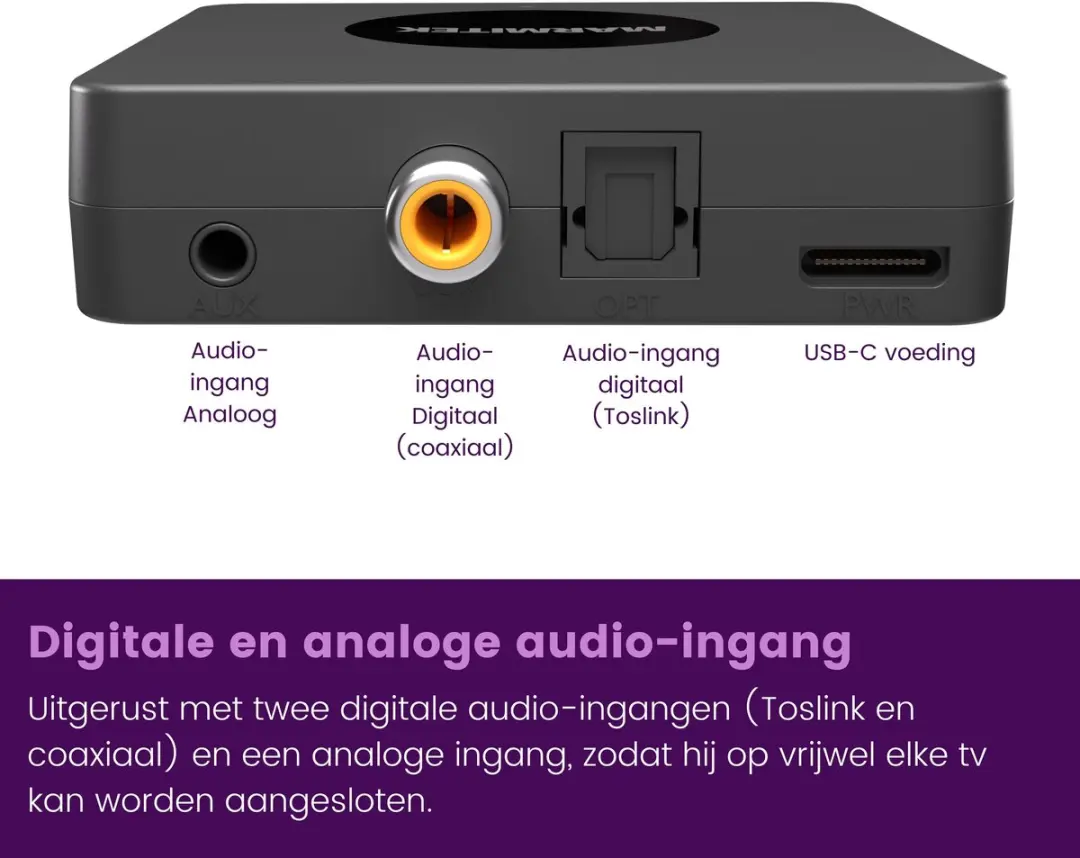Marmitek BoomBoom 55 HD Bluetooth Transmitter 25008477 - aptX HD