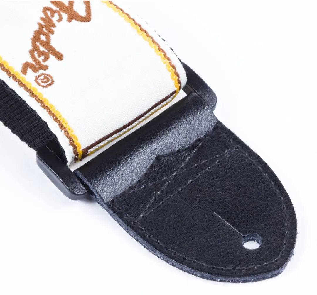 Fender Gitaarband Monogram 2 inch - Wit/Bruin/Geel - afbeelding 6 van 6