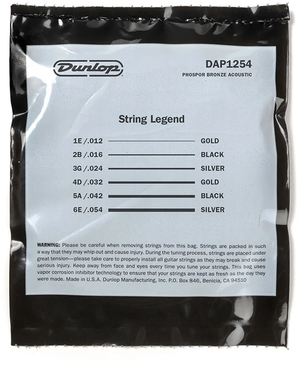 Dunlop DAP1254 Phosphor Bronze Acoustische Snaren - 6 Stuks