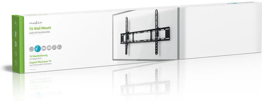 Nedis TVWM1151BK Kantelbare TV-Muurbeugel - 37-70" - 35kg - Zwart