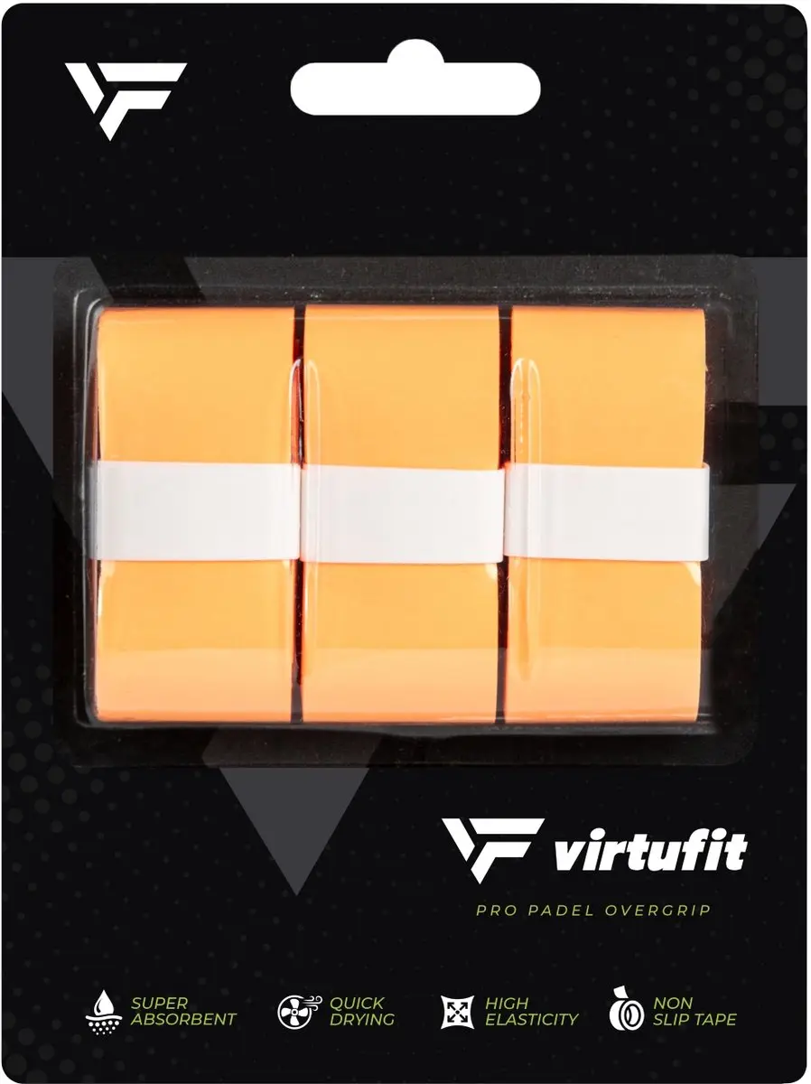 Virtufit Pro Padel Overgrip Oranje - 9 Stuks