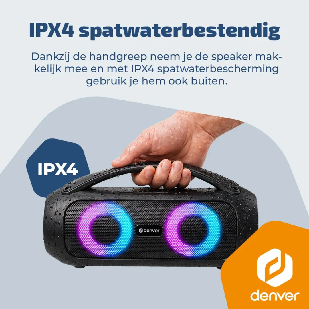 Denver BTG618 Bluetooth Speaker - 200W - Zwart