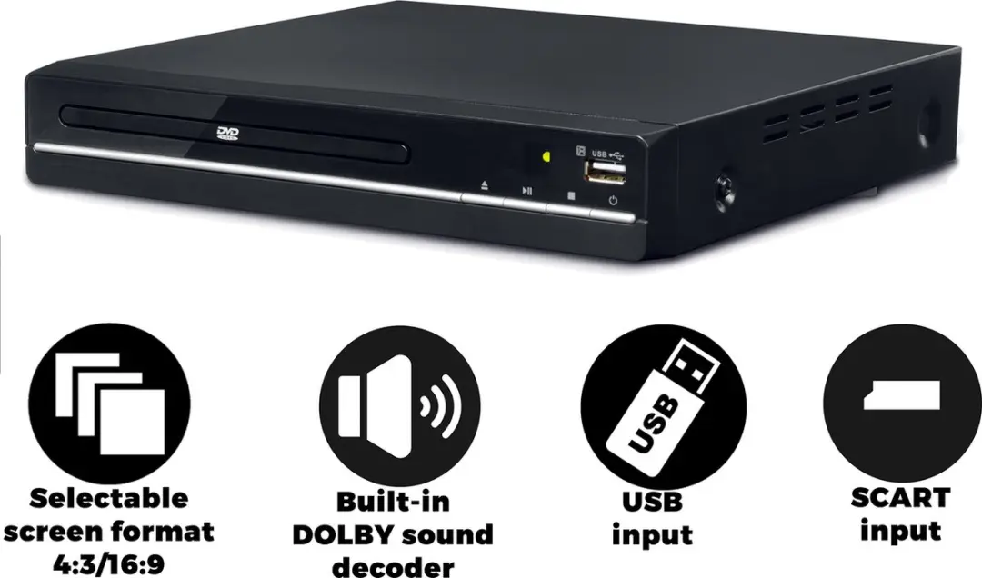 Denver DVH7787SMK2 DVD Speler - Full HD - USB/HDMI