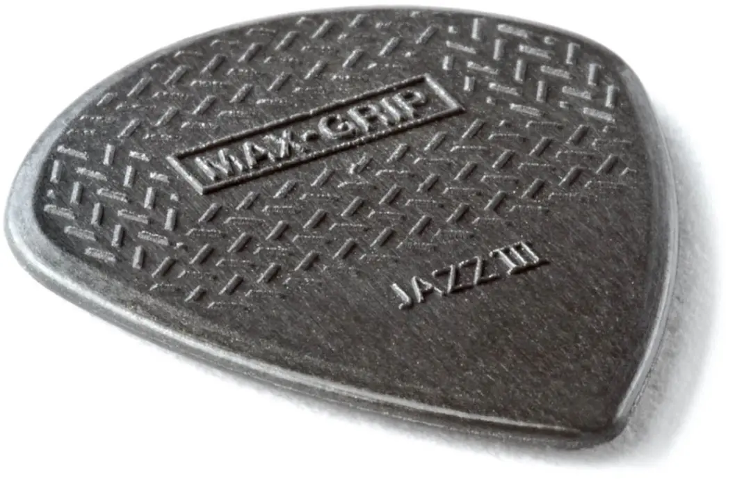 Dunlop 471P3C Max Grip Jazz III Carbon Fiber Plektrum - 6 Stuks - Grijs