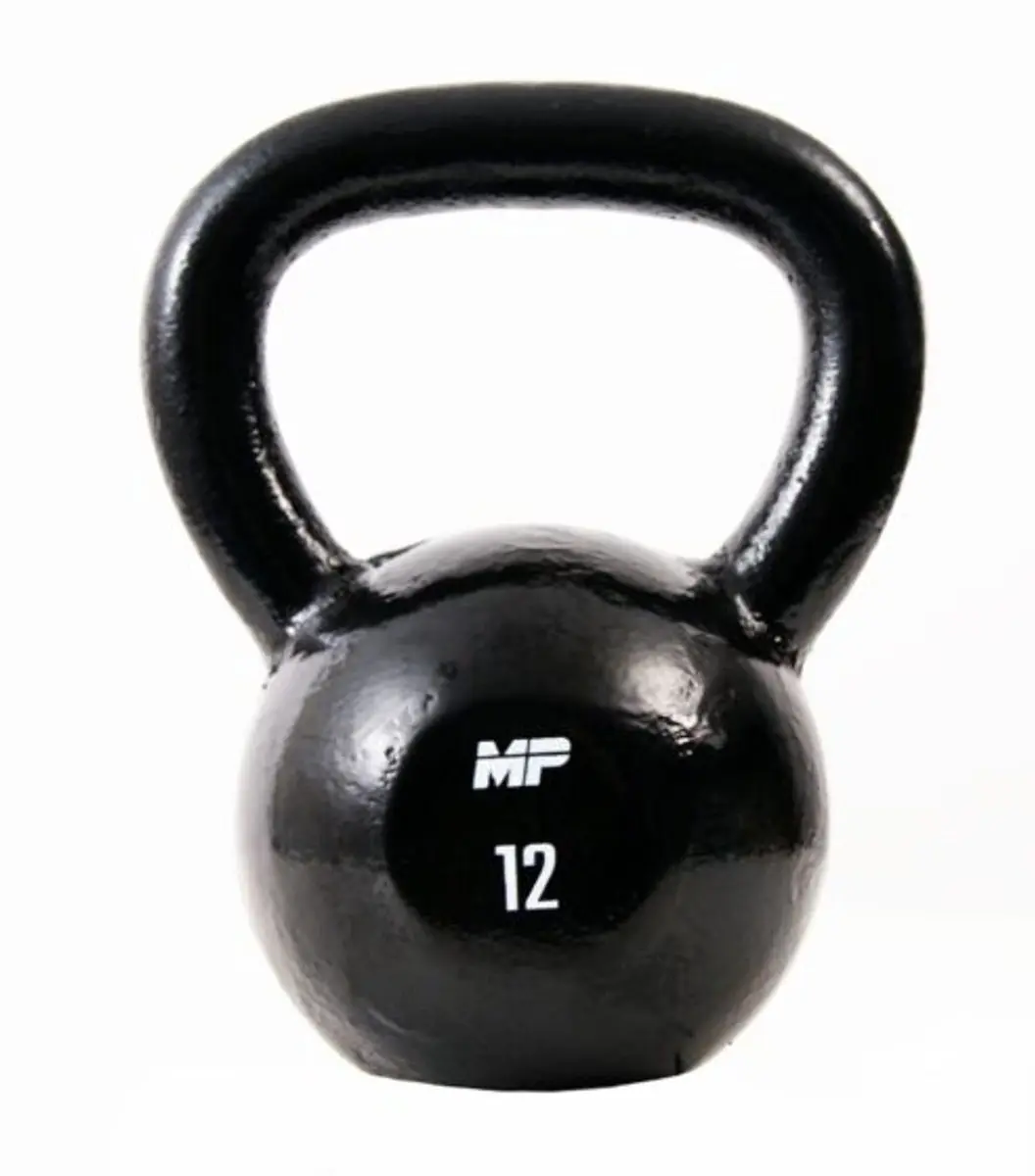 Muscle Power Gietijzeren Kettlebell 12 kg - Zwart