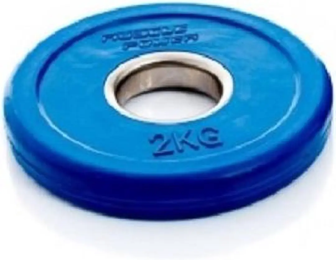 Muscle Power Fractional Bumper Plate 50mm 2kg - Blauw