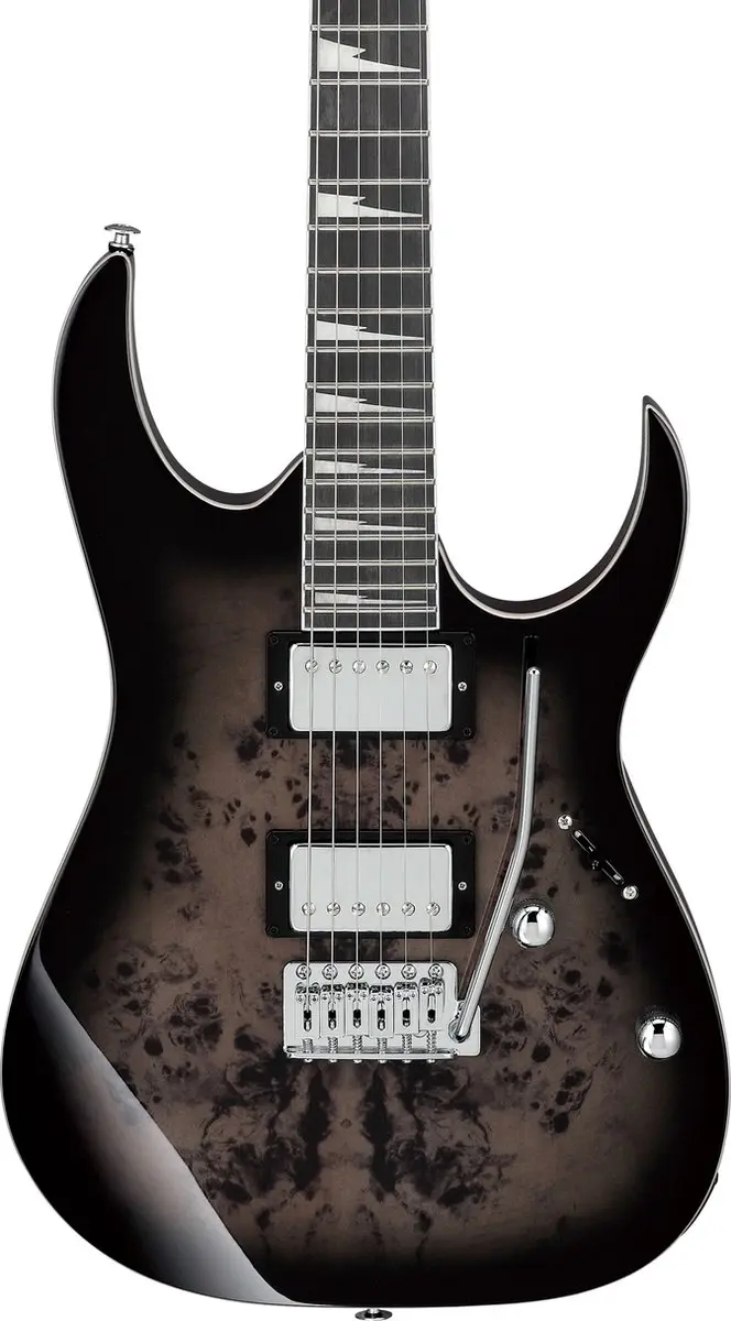 Ibanez Gio GRG220PA1 Elektrische Gitaar - Transparent Brown Black Burst