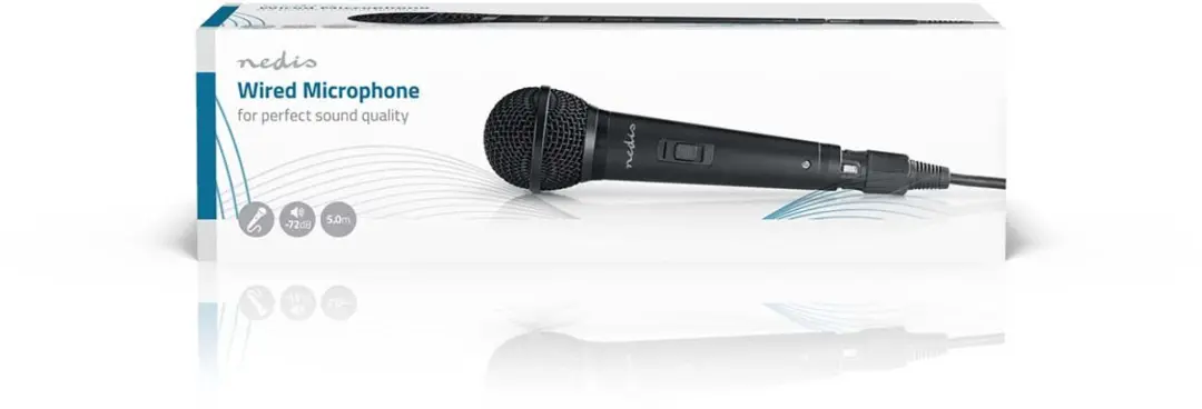 Nedis MPWD25BK Cardioïde Microfoon - 5m - Zwart