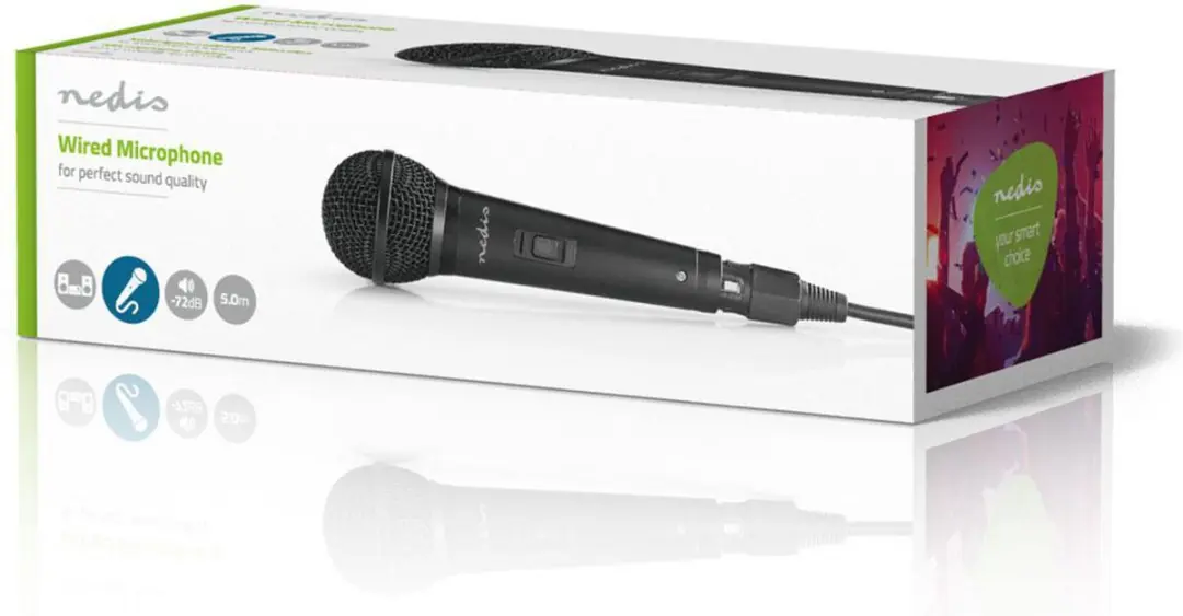Nedis MPWD25BK Cardioïde Microfoon - 5m - Zwart