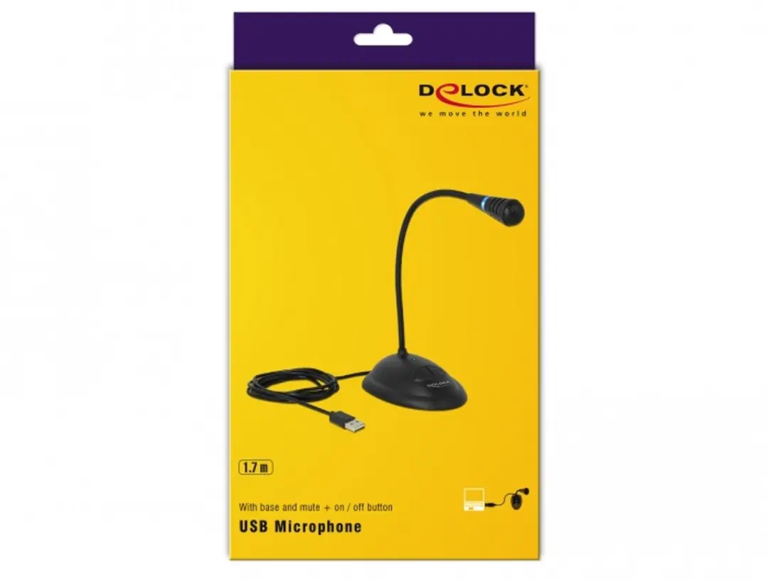 Delock 65871 USB Gooseneck Microfoon - Zwart