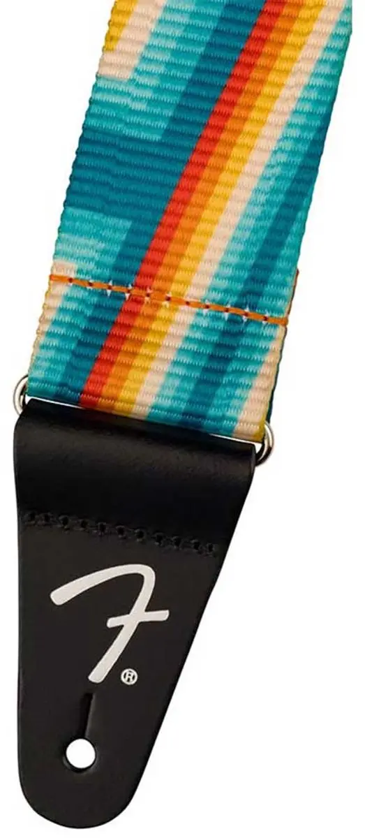 Fender Retro Ribbed Gitaarband - Regenboog