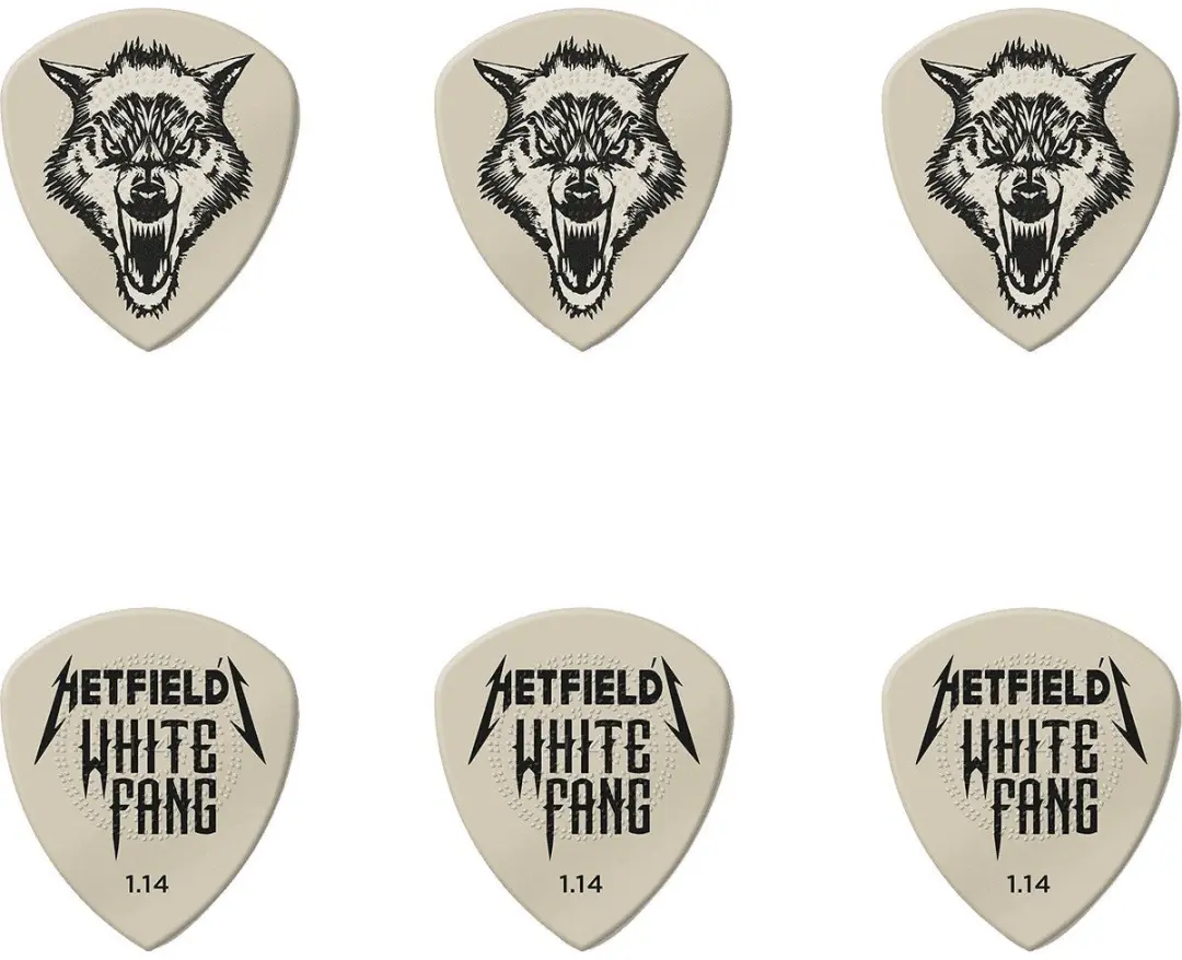 Dunlop James Hetfield Metallica White Fang Plectrumblik 1.14mm