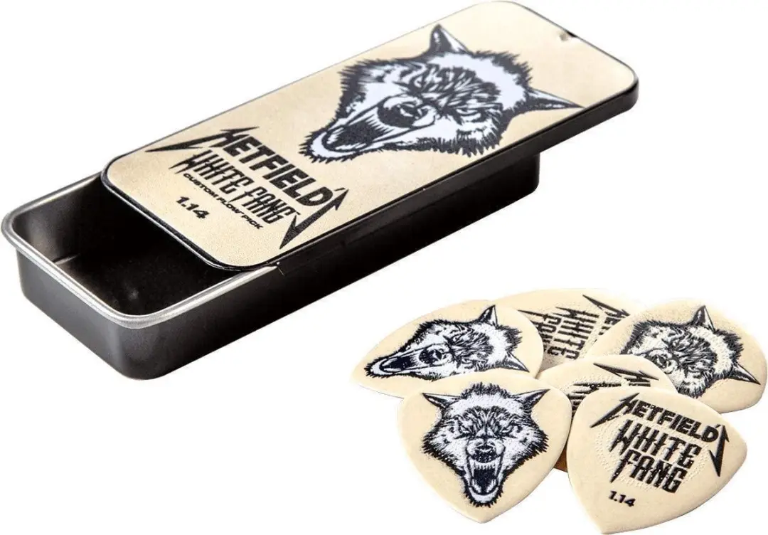Dunlop James Hetfield Metallica White Fang Plectrumblik 1.14mm