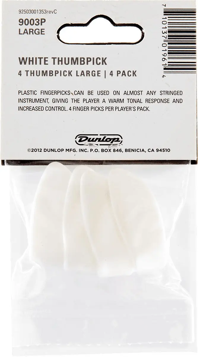 Dunlop Jim Large Duimplectrum - 4 Stuks
