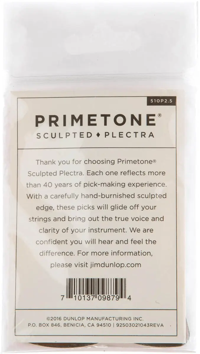 Dunlop Jim Dunlop 510P2.50 Primetone Plectrumset - 3 Stuks