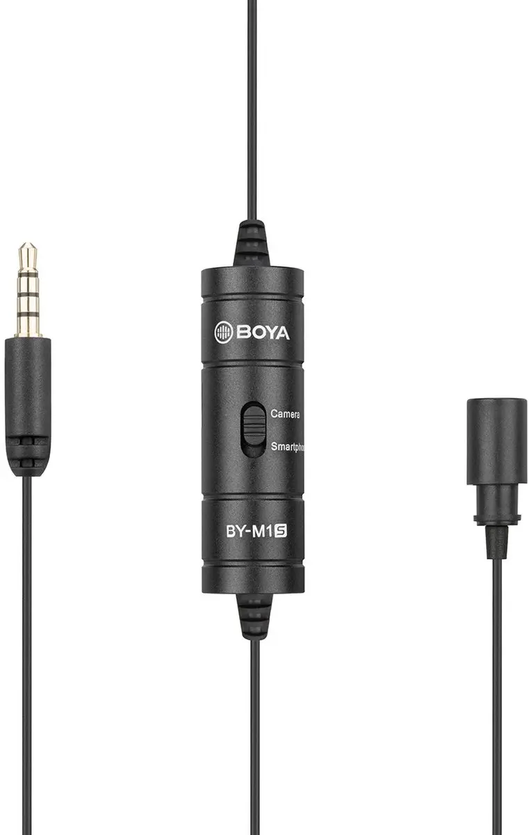 Boya BY-M1S Lavalier Microfoon - Zwart