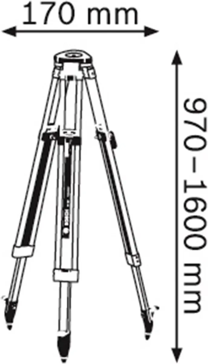 Bosch Professional BT 160 Statief 170mm - Kleurloos - afbeelding 6 van 6