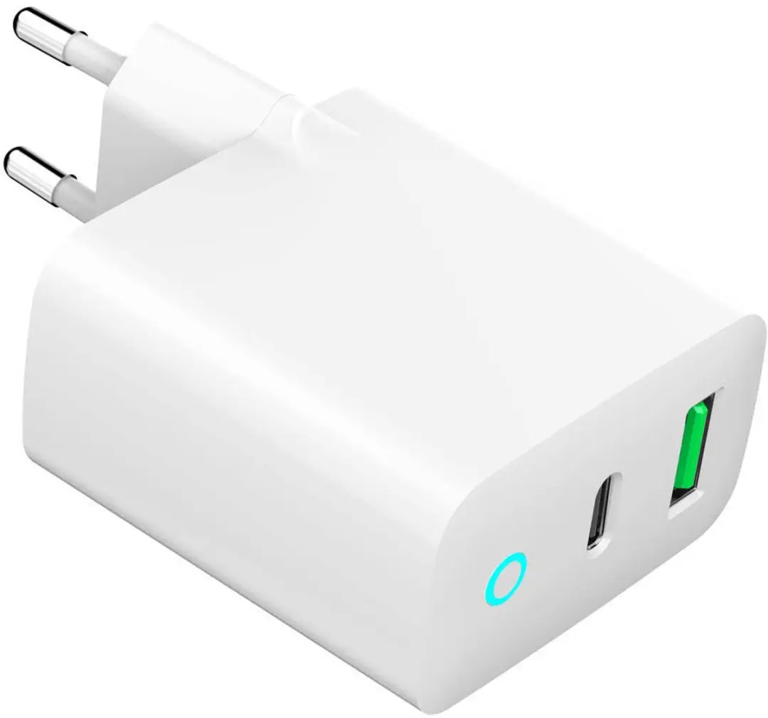 Gembird TA-UC-PDQC20L-W-01 USB-C Snellader 38W - 2 Poorten - Wit