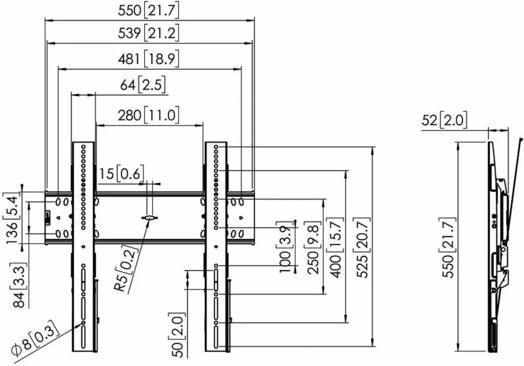 Vogel's 7364100 TV Wandbeugel - Zwart - VESA 400x400mm