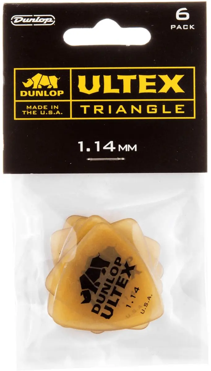 Dunlop Ultex Triangle Gitaarpick 1,14mm - Geel