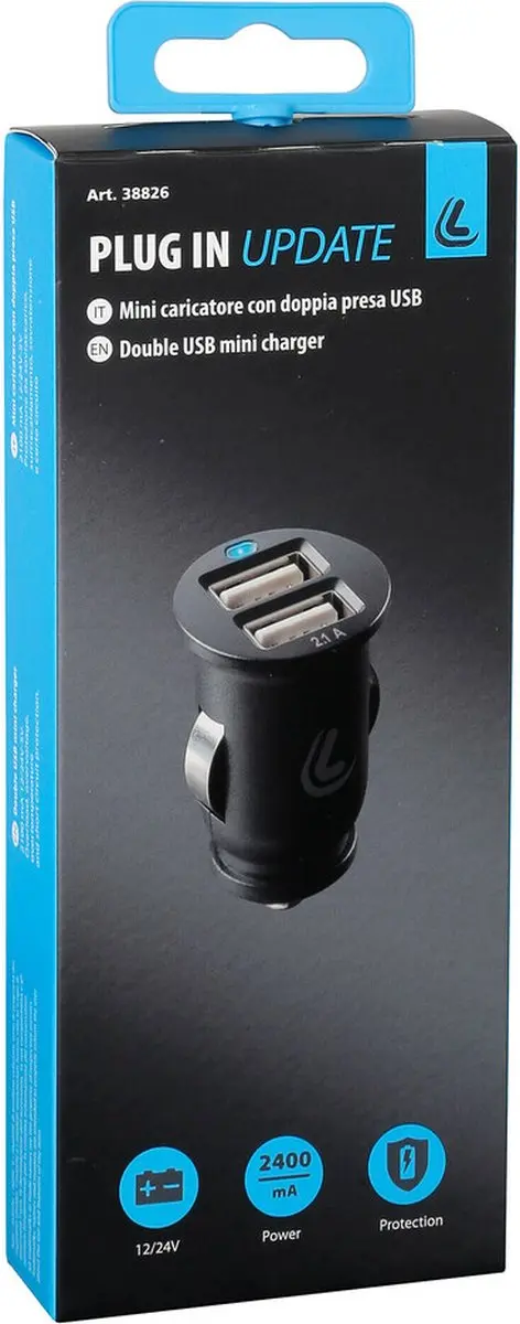 Lampa 38826 Oplader Universeel - 2x USB - Zwart - afbeelding 5 van 6