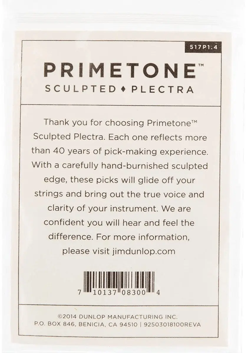 Dunlop Jim Dunlop Primetone Plectrum Small Tri 1.40mm - 3 Stuks