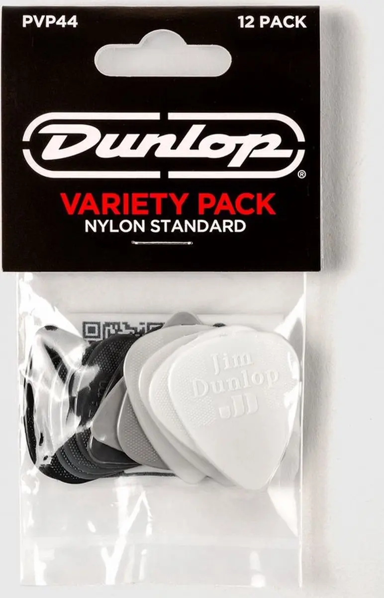 Dunlop PVP44 Nylon Plectrum - 12 Stuks (0.38mm-1.0mm)