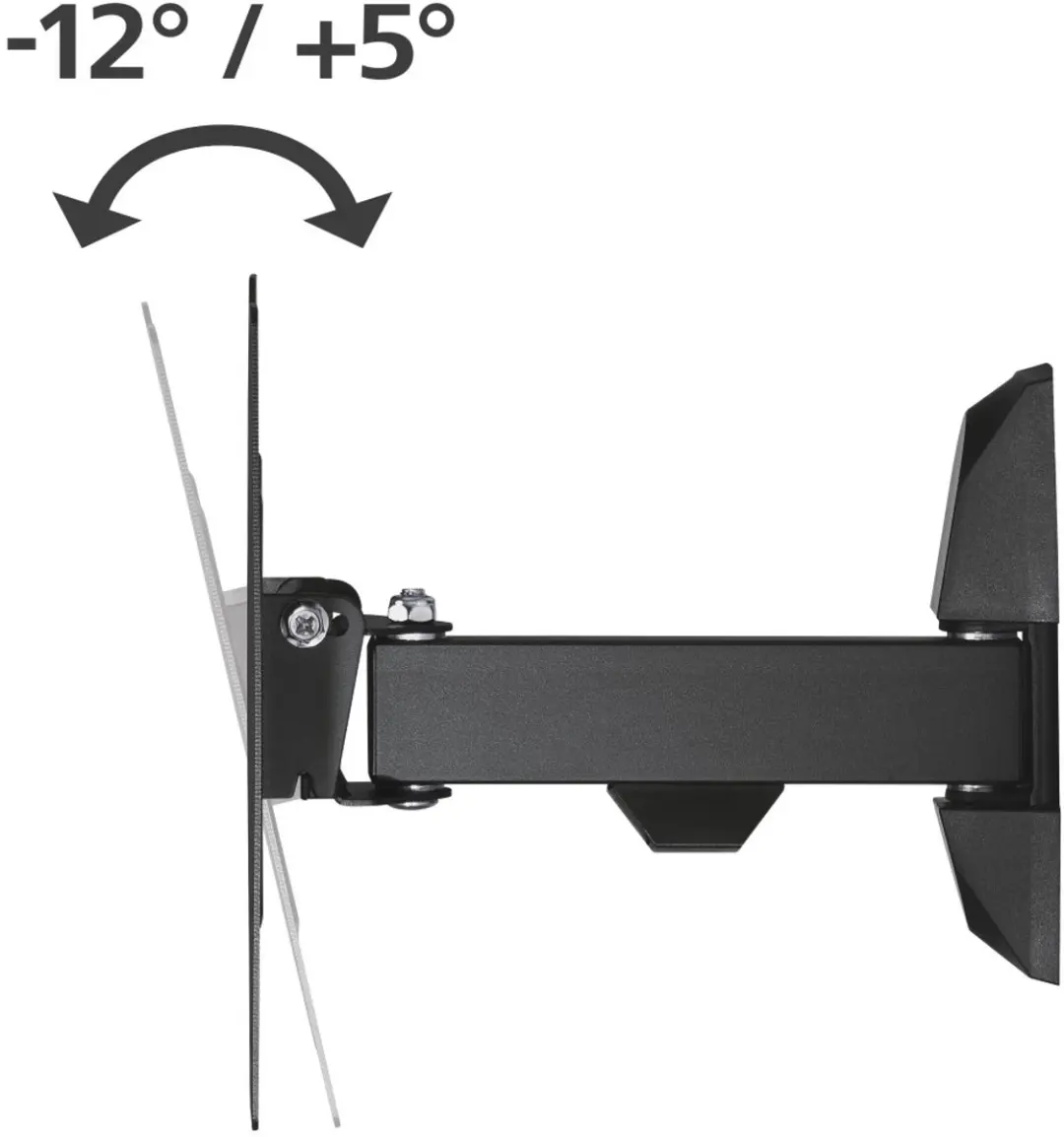 Hama TV Beugel Draai/Kantelbaar 00220821 - 19-48" - 20kg - VESA 200x200 - Zwart - afbeelding 6 van 6