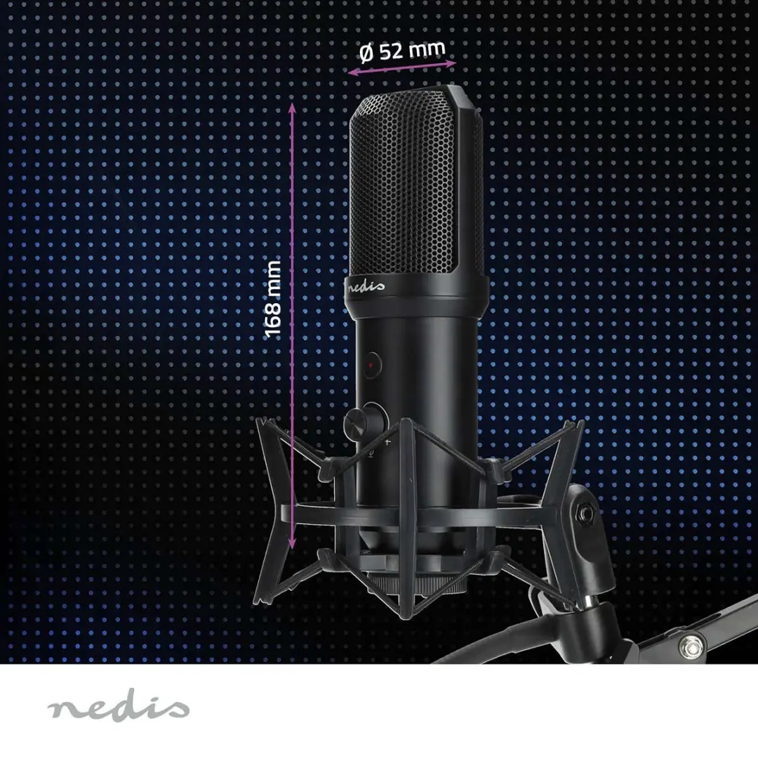 Nedis GSMIC410BK Streamingmicrofoon - USB - Zwart