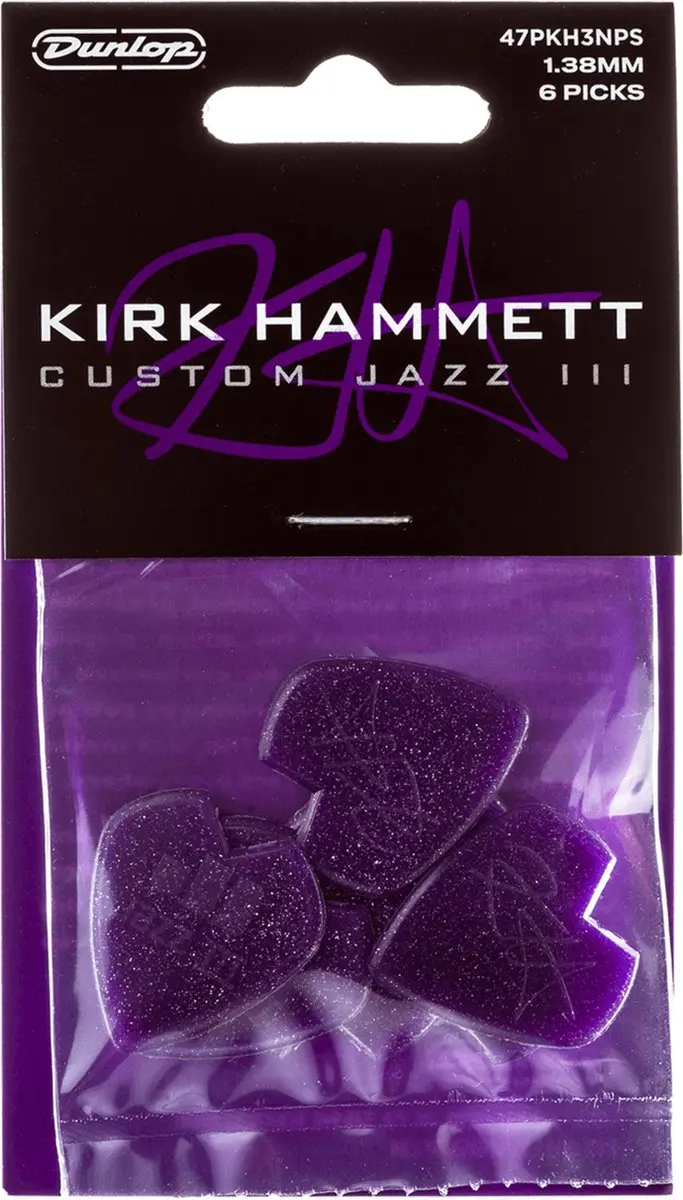 Dunlop Kirk Hammett Jazz III 47PKH3NPS Plectrumset
