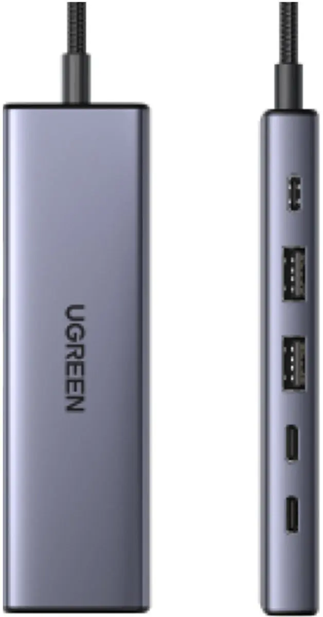 Ugreen 6-Poorts USB-C Hub met DisplayPort 4K & PD 100W - Zwart