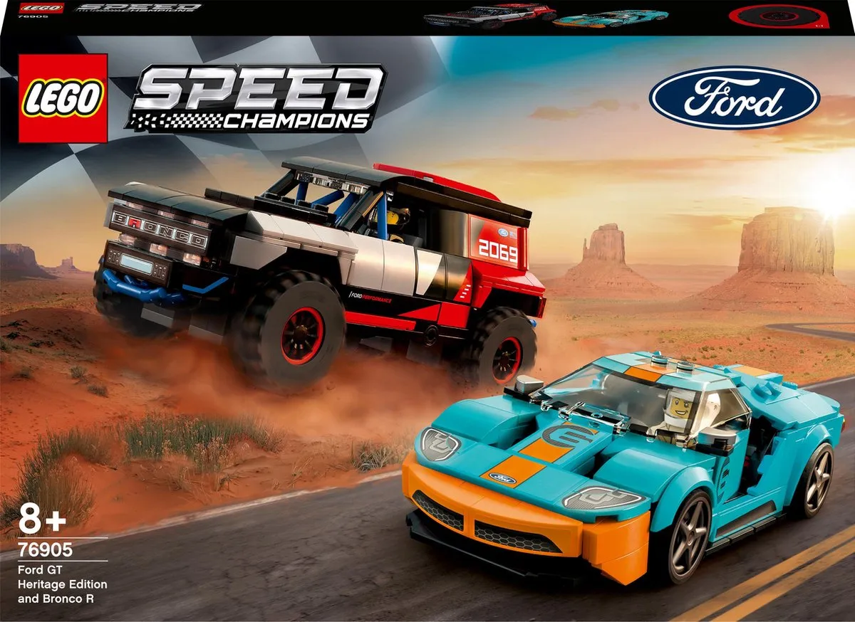 LEGO Speed Champions Ford GT Heritage Edition & Bronco R 76905 - 660 Stukken - afbeelding 6 van 6