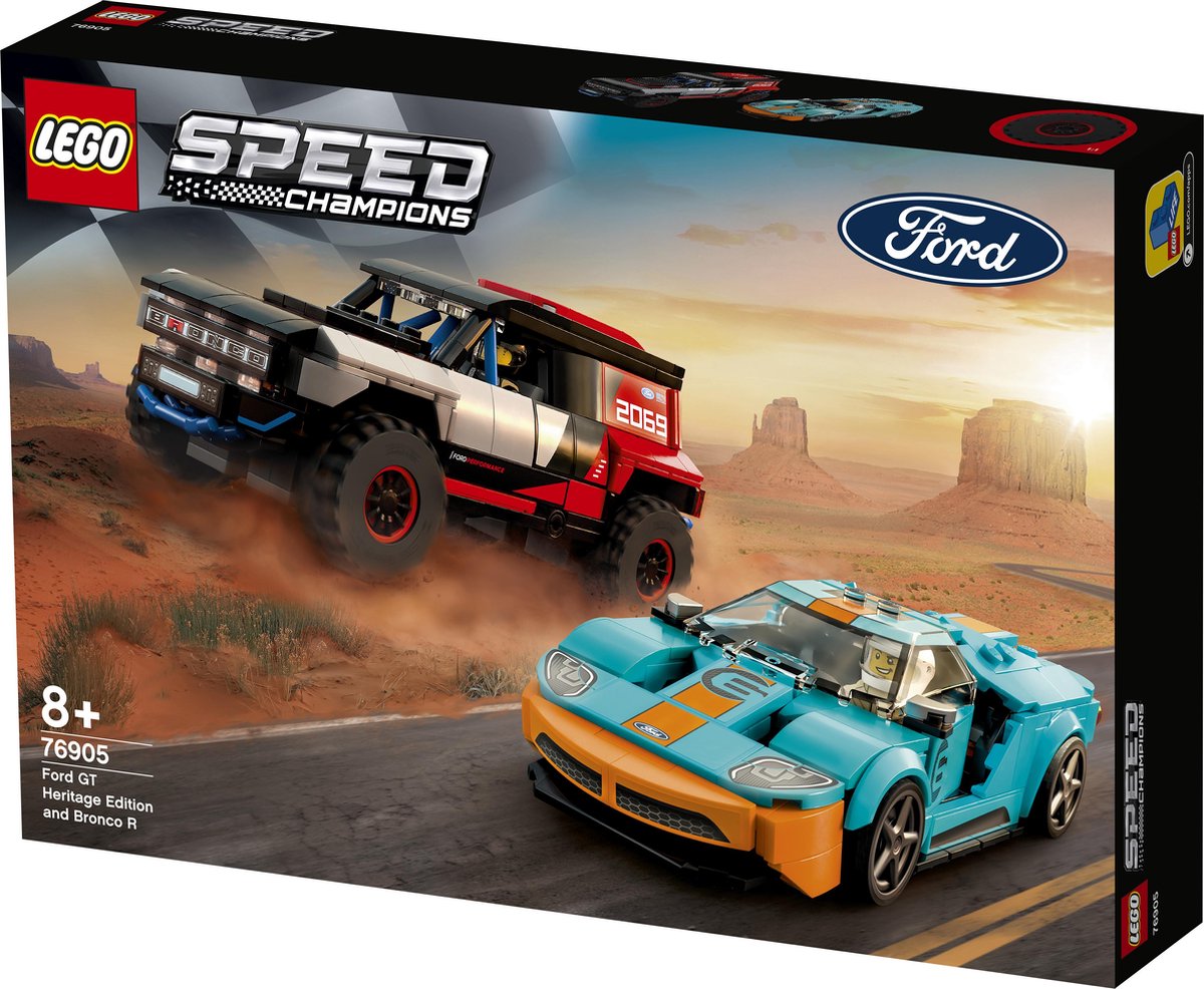 LEGO - Speed Champions Ford GT Heritage Edition en Bronco R - 76905