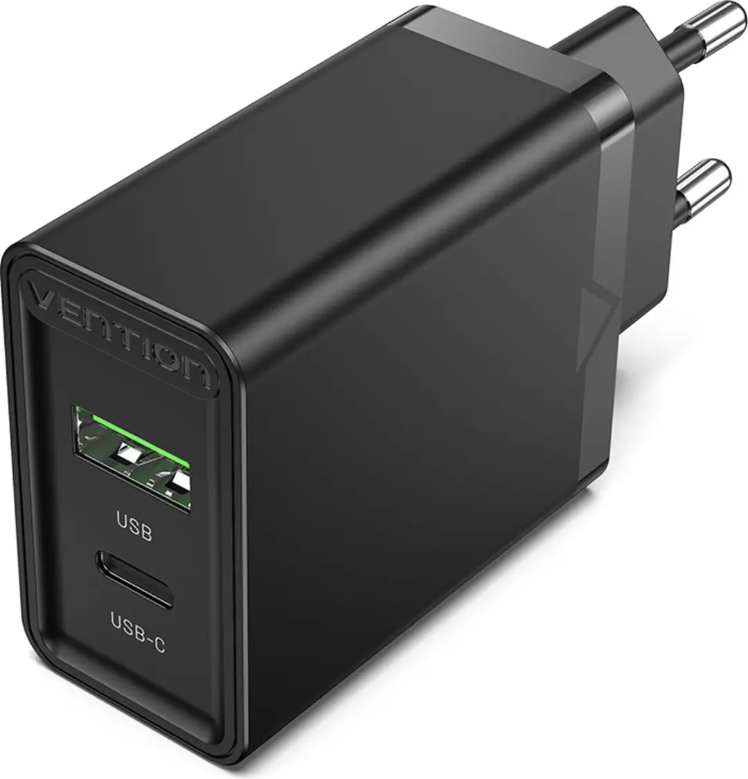 Vention FBBB0-EU Universele Oplader 20W - 2x USB - Zwart